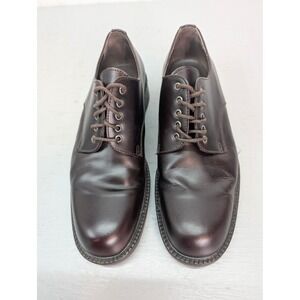 David Men's Handmade in Italy Leather Derby Dress Shoes Brown Size 9?